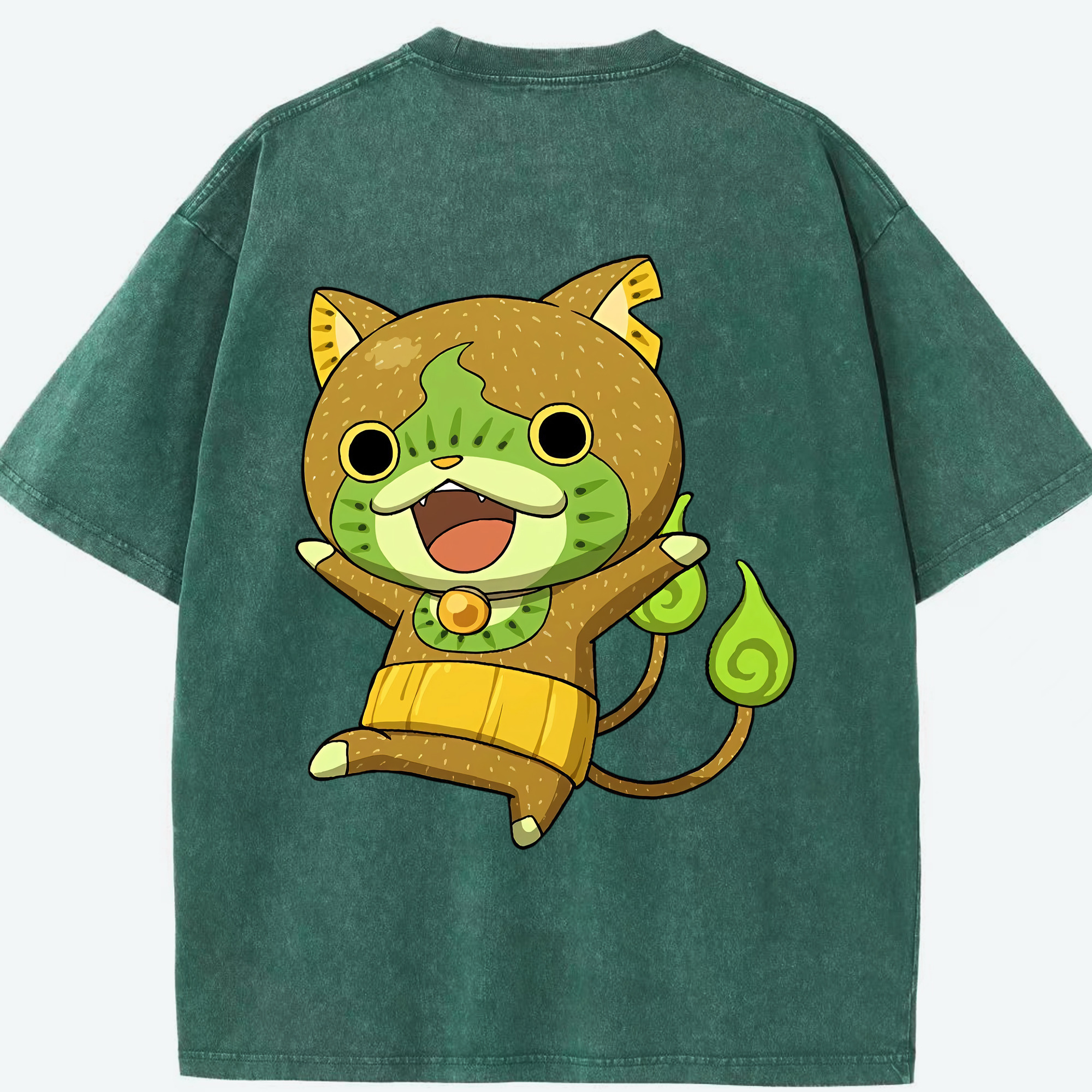 （画像用） 妖怪ウォッチ Yo-kai Watch 綿100% ヴィンテージ風 半袖Tシャツ（背面プリント）